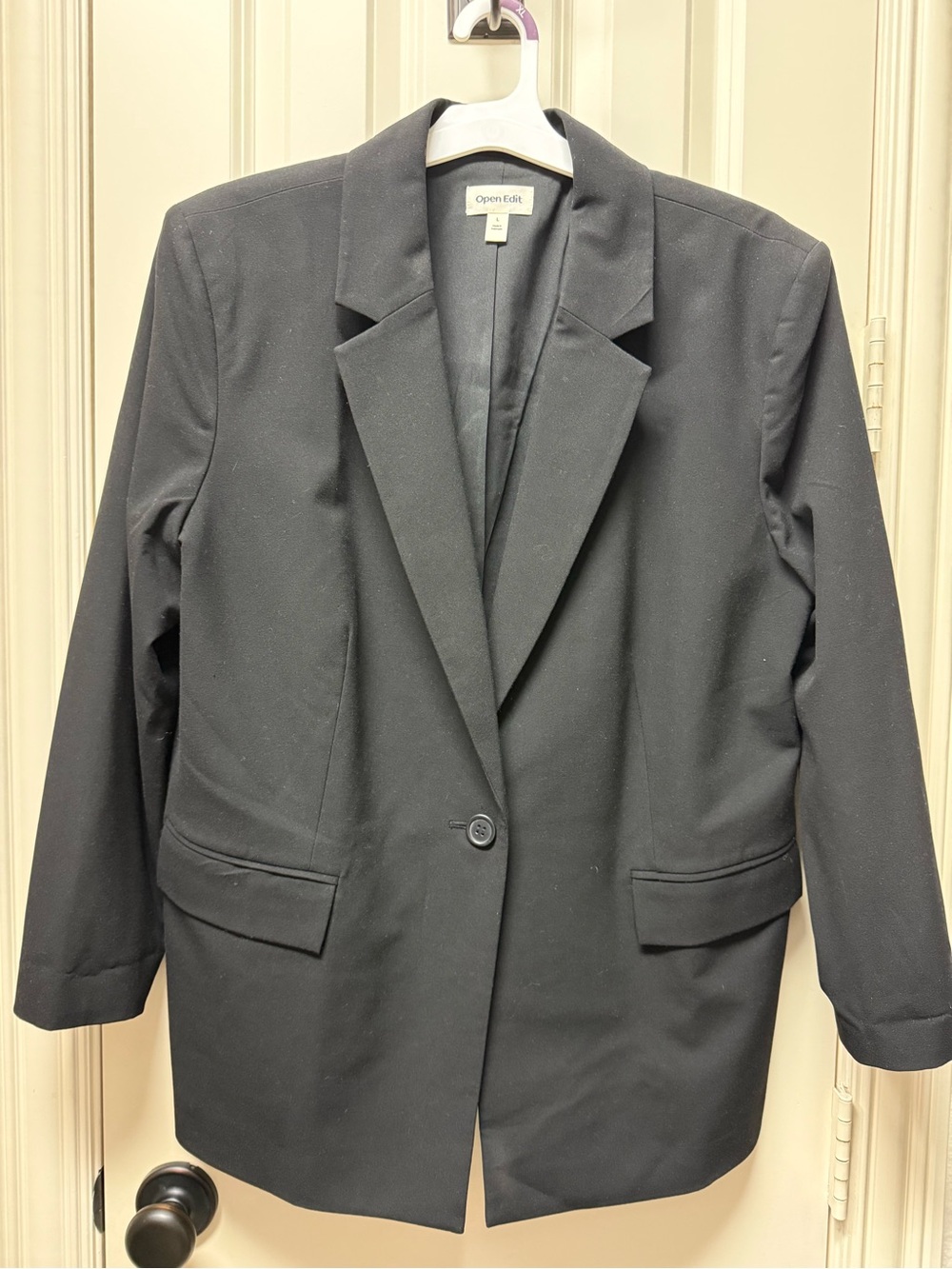 Nordstroms Open Edit oversized black blazer size LARGE